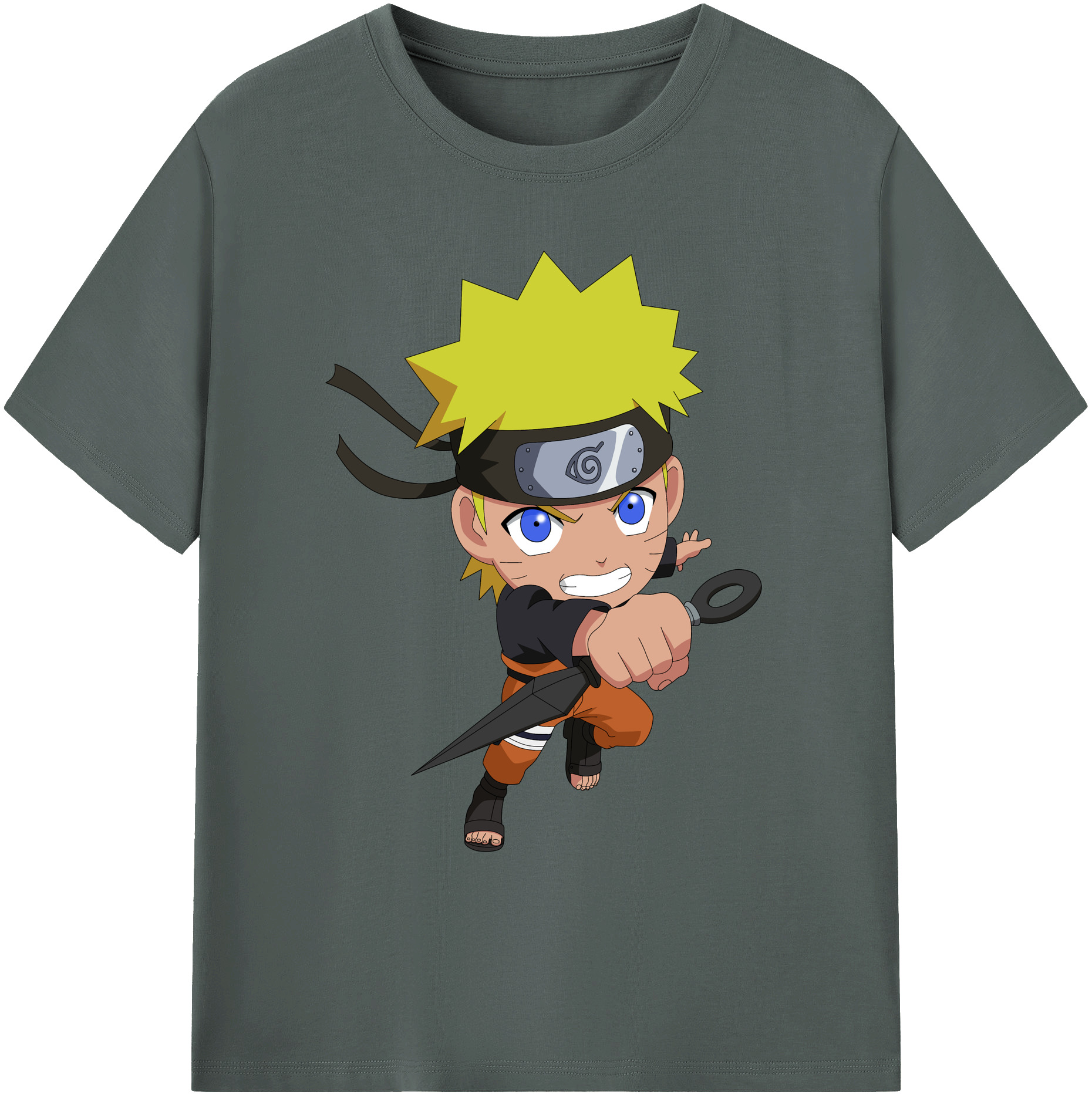 （画像用） NARUTO -ナルト- うずまき ナルト Uzumaki Naruto 綿100％ メンズ半袖Tシャツ｜肌触りやわらか＆通気性